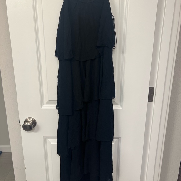 Zara Black Layered Maxi Dress - Picture 1 of 4
